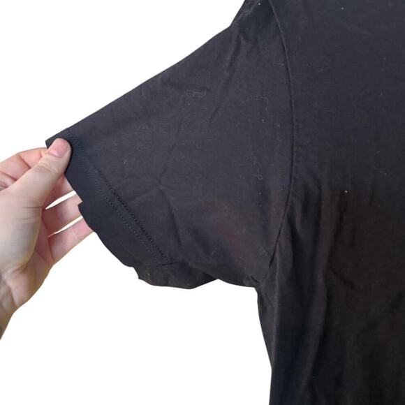 Black/Red Vintage Inspired Hockey Graphic Tee with Clocks Symbols - Picture 3 of 6